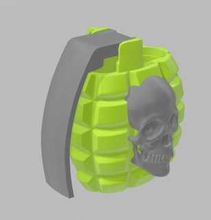 Grenade leve briquete suporte 3d print model - Mito3D