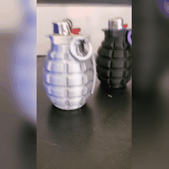 grenade lighter case bic hand toy 3d print model - Mito3D