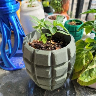 grenade planter pot 3d print model - Mito3D
