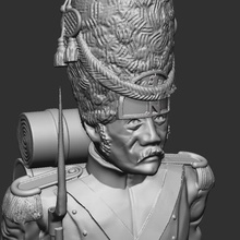 grenadier napoleon stand attention soldier infantry large army thumbnails figures chrisnapo 3d print model - Mito3D