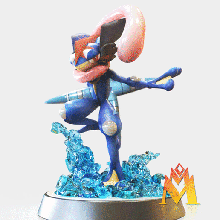 greninja cenere modulo fan arte pok lun figurina unire gioco Evoluzione lanterna nintendo 3d 3d print model - Mito3D
