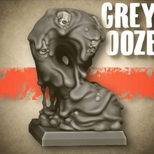 grey ooze art dnd miniature gray miniatures 28mm creatures 3d print model - Mito3D