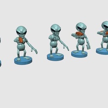 grey raid art alien aliens scifi wargaming creatures 3d print model - Mito3D