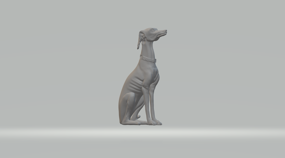 levriero cane 3d Stampa modello levriero segugio cane levriero cane cane domestico levriero inglese cane corsa animale canino scultura arte sculture 3d print model - Mito3D