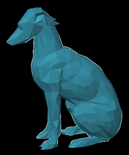 greyhound low poly voronoi art design deco 3d print model - Mito3D