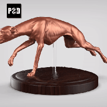 levriero posa 05 arte cane animale giocattolo domestico figurine dog3dprint dog3dprinting greyhound3dmodel greyhound3dprint 3d print model - Mito3D