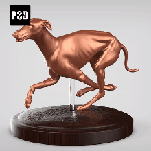 levriero posa 06 arte cane animale giocattolo domestico figurine dog3dprint dog3dprinting greyhound3dmodel greyhound3dprint 3d print model - Mito3D
