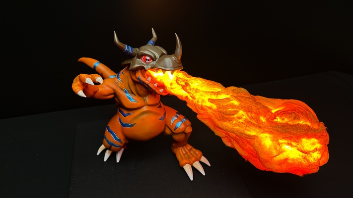 greymon digimon digivolver jeu jouets collectionner 3dprint aventure dragon miniatures figurines stl 3d print model - Mito3D