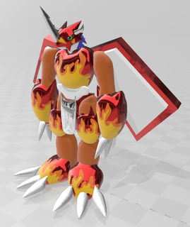greymon digimental coragem Digimon 3d print model - Mito3D