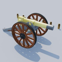 trauern Schlucht Peru Kunst Kanone 1881 Krieg Pazifik Salpeter 3d print model - Mito3D
