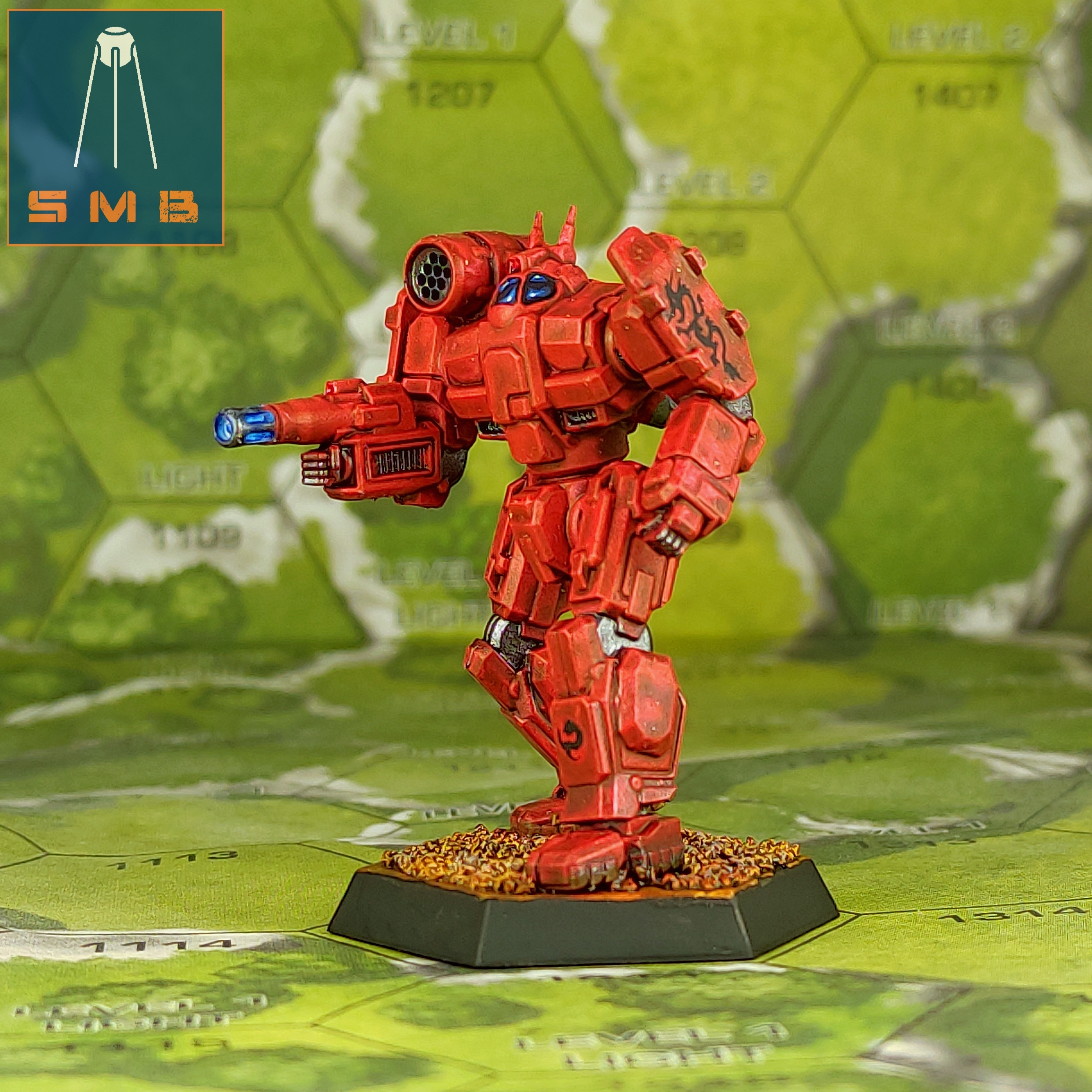 agarrou 1n jogos scifi espaço jogo guerra mech americano mecha 6mm battletech pre support 3D print model - Mito3D