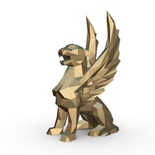 griffon figurine gryphon eagle tiger lion flying gryphen gryphin figure art gift print lowpoly 3dprint decor interior design miniatures sculpture statue toy 3d print model - Mito3D