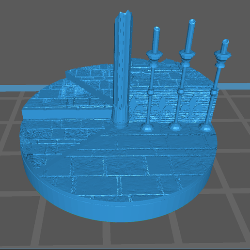 sinistre cathédrale base 2 3D print model - Mito3D