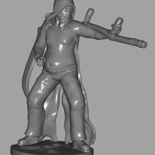 grim mí art mini figura headscan 3d print model - Mito3D