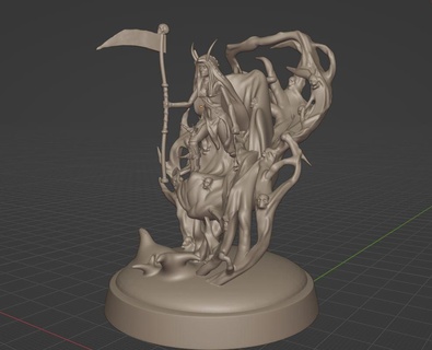 grim reaper miniature free skulls scythe tabletop warhammer female cool youtube 3d print model - Mito3D