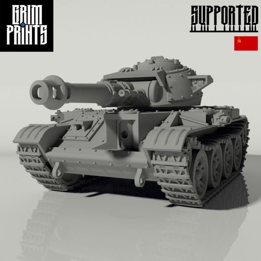 severo t 54 principal batalla tanque 3D print model - Mito3D