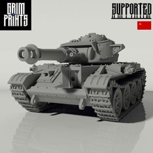 grim t-54 main battle tank 3d print model - Mito3D