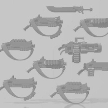 cupo alieno cacciatore Armi spazio marino warhammer 40k Morte orologio sci fi 3d print model - Mito3D