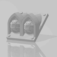 grimdark cathedral headlights space marine warhammer 40k sororitas adeptus imperialsci fi 3d print model - Mito3D