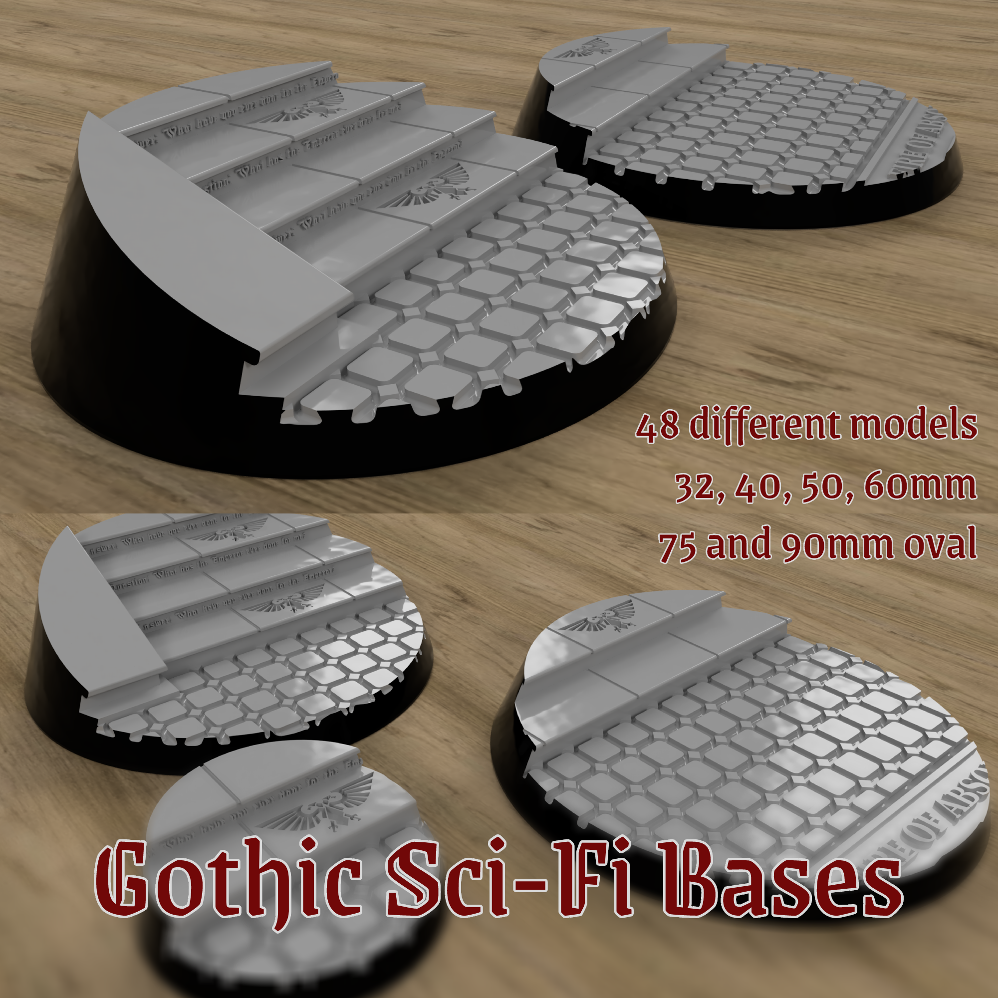 Grimdark kilise üsler paketlemek Uzay deniz 3D print model - Mito3D