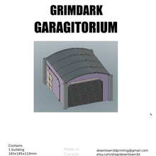 grimdark garagitorium game model kit post apocalyptic fururistic hangar garage sci-fi miniature building terrain 40k 3d print model - Mito3D