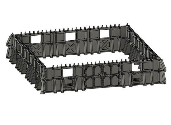 cupo spazio forte modulare assemblaggio gioco terreno barriera barricata tavolo giochi uccidere squadra legione scenario combattere pattuglia 3d print model - Mito3D