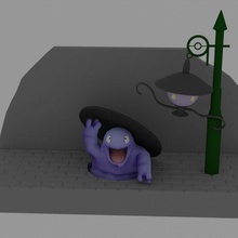 grimer lampent pokemon 3d print model - Mito3D