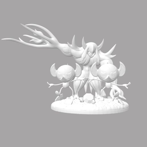 Grimmsnarl Impordstimpel Diorama Pokémon Spiel Impedimp 3D print model - Mito3D