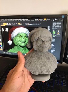 Grinch Natale figura deco divertente arte comico 3d print model - Mito3D