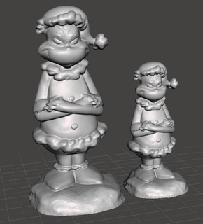 Grinch 3 tamanhos estátua casa 3d print model - Mito3D