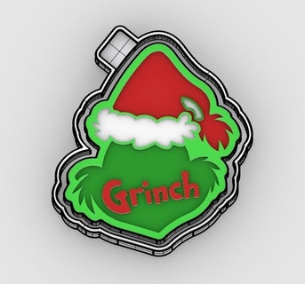 grinch christmas hat - freshie mold silicone box 3d model molding mould stl make manufacture molds boxes 3d print model - Mito3D