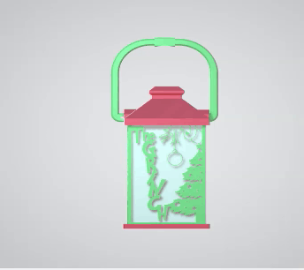 grinch Noel Fener + çıkartmalar Yazdır ev Lamba el feneri 3d print model - Mito3D