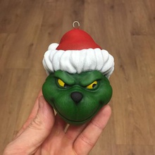 grinch christmas toy art decor hous santaclaus santa decoration keychain holiday tree head 3d print model - Mito3D