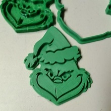 grinch cookie cutter set 3 tool christmas xmas 3d print model - Mito3D