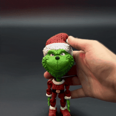 grinch lindo navidad juguete arte feliz grinch matmiremakes matmire flexible 3d print model - Mito3D