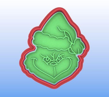 grinch cutter stamp Home christmas cutters santa claus reno snowman cookie cutting merry natal carimbo top stl goblin fondant 3d print model - Mito3D