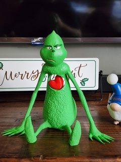 Grinch coração casa Natal feriado humorado verde roubou camarada papai noel suporte estação neve 3d print model - Mito3D