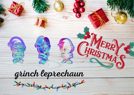 Grinch leprechaun Natale elfo allegro gioioso taglierina biscotto 3d print model - Mito3D