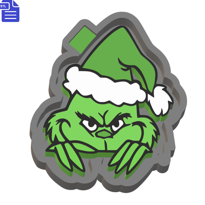 grinch silicone mofo habitação stl arquivo casa branco faça suprimentos bandeja prato construir fresco carro papai noel chapéu natal natal 3d print model - Mito3D