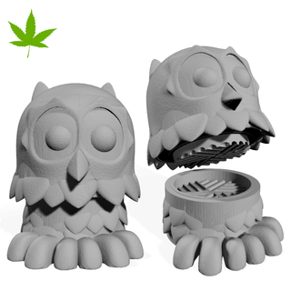 grinder bitter owl 3d print model - Mito3D