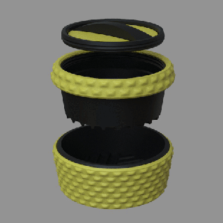 grinder container grinder chopper grinder weed marijuana grinder magnets customizable grinder  3d print model - Mito3D