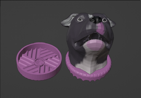 grinder dog pitbull 3d print model - Mito3D