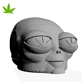 grinder grinder grinder alien smoked 420  3d print model - Mito3D