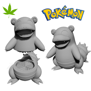 Schleifer Pokémon Slowbro Gadget Hubschrauber Marihuana Gras Stück op 3d print model - Mito3D