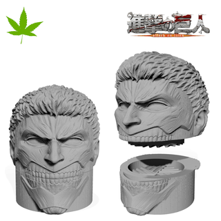 Schleifer Titan Schlachtschiff Shingeki Kyojin Gadget Hubschrauber Marihuana Gras Stück op snk gepanzert reiner 3d print model - Mito3D