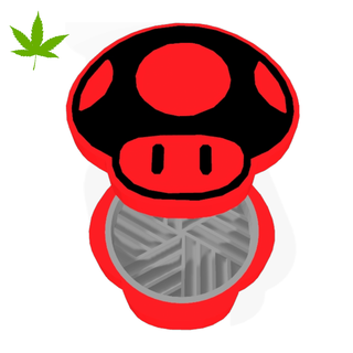 broyeur picador champignon mario bros gadget marijuana cannabis ongle pieza op hongo Luigi navigateur Flèche 3d print model - Mito3D