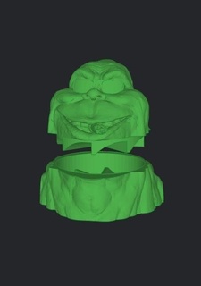 grinder slimer smoked special halloween cut-keyed grinderking 70x73x60 mm easy print place fdm 3d print model - Mito3D