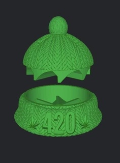 broyeur cannabis laine tasse xxl meulage 90x90x70mm prêt impression site facile 3d print model - Mito3D
