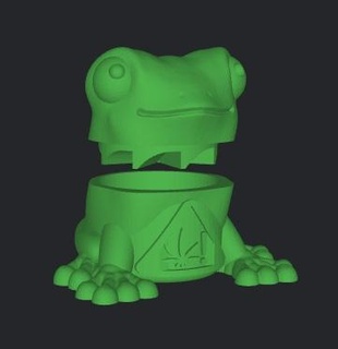 grinderking grinder froggy egg 94x84x72mm cut keyed fdm sla 3d chopper readytoprint weed easyprint pica easy print without supports 3d print model - Mito3D