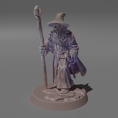 grindholm wanderer game wizzard rpg mesbg presupported lotr tabletop 28mm toy miniature figure 3d print model - Mito3D